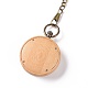 Bamboo Pocket Watch with Brass Curb Chain and Clips WACH-D017-B05-AB-3