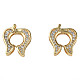 Brass Pave Clear Cubic Zirconia Twister Clasp KK-N233-231-3