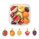 10шт 5 стиля фруктовые темы латунные эмалевые подвески KK-LS0001-32-1