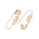 Alloy Safety Pin with Snake Hoop Earrings for Women EJEW-E176-01KCG-3