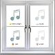 GORGECRAFT 28pcs Musical Notes Window Clings Anti-Collision Music Rainbow Window Glass Alert Stickers for Birds Strike Star Decals Non Adhesive Prismatic Vinyl Film for Sliding Doors Windows Glass DIY-WH0256-084-4