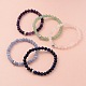 Pierres précieuses naturelles bracelets en perles rondes extensibles BJEW-JB02147-1