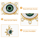 DICOSMETIC 10Pcs 5 Colors Evil Eye Bead Charms Oval Eye Charms with Rhinestone Gold Plated Protection Eye Charms Brass Cubic Zirconia Pendants with 6mm Jump Ring for Jewelry Making ZIRC-DC0001-21-4
