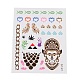 Mixed Shapes Removable Fake Hand Art Temporary Tattoos Paper Stickers AJEW-L044-16-1
