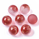Transparent Spray Painted Frosted Glass Beads GLAA-N035-05D-03-1