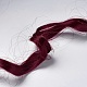 ファッション女性のヘアアクセサリー  鉄のスナップヘアクリップ  化学繊維カラフルなかつらを使って  暗赤色  50x3.25cm PHAR-TAC0001-018-2