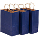 Benecreat 30 pieza bolsas de regalo de papel kraft azul oscuro bolsas de transporte con asas retorcidas para proyectos de manualidades CARB-BC0001-09-8