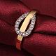 Classic Real 18K Gold Plated Tin Alloy Cubic Zirconia Rings for Women RJEW-BB09364-7G-4