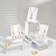FINGERINSPIRE 10pcs Acrylic L Shape Necklace Display Stand White L-Shape Earring Holder Necklace Dangling Slant Back Display Rack Single Pair Earrings Displays Stand for Show props NDIS-WH0002-12A-5