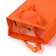 長方形の紙袋  ハンドル付き  ギフトバッグやショッピングバッグ用  レッドオレンジ  16x12x0.6cm CARB-F007-03A-5
