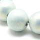 Perles acryliques opaques peintes à la bombe X-ACRP-Q024-10mm-G01-2