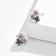 Rhodium Plated 925 Sterling Silver Stud Earrings STER-BB72161-4