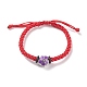 Bracelet perles tressées fleurs BJEW-JB07684-5