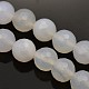 Faceted Round Natural Gray Agate Beads Strands G-E302-060-10mm-1