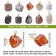 Pandahall elite 10pcs 10 pendentifs de pierres précieuses mélangées naturelles de style G-PH0001-68-4