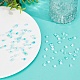 CREATCABIN 200Pcs 2 Hole Tila Beads Square Glass Seed Beads Rectangle Mini Opaque with Plastic Container for Craft Bracelet Necklace Earring Christmas Jewelry Making(Pale Turquoise Color) 5x5mm SEED-CN0001-07-4