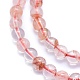 Rouge naturel quartz brins de perles G-K310-C11-6mm-3