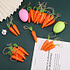 Decoración colgante de plástico y espuma de zanahoria de imitación con tema de Pascua HJEW-WH0069-21-4