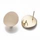 Light Gold Plated Iron Stud Earring Findings IFIN-T014-01-NR-3