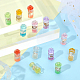 CHGCRAFT 48Pcs 8 Colors Luminous Drift Bottle Charms Conch Inside Cup Bottle Charms Mini Bottle Charm Pendants for DIY Keychain Earring Necklace Jewelry Crafts KY-CA0001-41-5