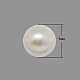 Perle d'imitation moitié acrylique foré perles pour création de dormeuses  X-SACR-R701-4x1.5mm-24-1
