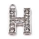 Alloy Rhinestone Letter Charms RB-A052-H01-3