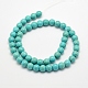 Chapelets de perles en turquoise synthétique X-TURQ-F007-01B-6mm-2