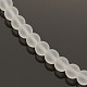Frosted Transparent Round Glass Beads Strands FGLA-P002-4mm-03-2