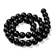 Chapelets de perles perles en agate noire naturelle X-G-D543-10mm-2