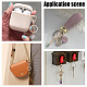 Nbeads 6Pcs 6 Styles Nuggets Natural Gemstone Wire Wrapped Keychain Key Ring KEYC-NB0001-50-6
