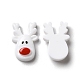 クリスマス オペーク レジン カボション  鹿  ホワイト  22.5x15x5.5mm RESI-K019-20-2
