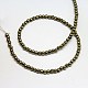 Natürliche Pyrit Perlen Stränge G-L031-3mm-01-3