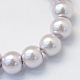 Backen gemalt pearlized Glasperlen runden Perle Stränge HY-Q003-6mm-25-3