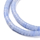 Brins de perles d'agate en dentelle bleue synthétique G-M401-D02-4