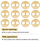 OLYCRAFT 16pcs Tree of Life Stickers 35mm Geometry Orgone Pyramid Sticker Self Adhesive Golden Brass Stickers Energy Tower Material for Scrapbooks DIY Resin Crafts Phone & Water Bottle Decoration DIY-OC0002-52-4
