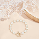 Bracciale da donna con perline di perle naturali anattasoul con chiusura in ottone BJEW-AN0001-05-7