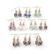 Natural Mixed Stone Dangle Earrings EJEW-JE02888-1