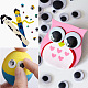 PandaHall Elite Plastic Wiggle Googly Eyes Buttons DIY Scrapbooking Crafts Toy Accessories with Label Paster on Back KY-PH0004-01-4