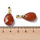 Colgantes de jaspe rojo natural G-Q005-02G-02-3
