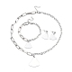 304 chaînes de trombones en acier inoxydable et ensembles de bijoux de chaîne de câble SJEW-K153-04P-1