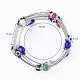 Five Loops Wrap Bracelets BJEW-JB04656-02-5