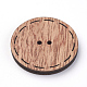 2 -hole木製裁縫ボタン  クロック付きフラットラウンド  シエナ  30x3.5mm  穴：1.5mm WOOD-S037-053-3