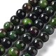 Billes de jade naturelles de teint en malaisades teintes G-G021-02B-06-1
