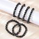 Natürliche Larvikit-Perlen-Stretch-Armbänder&nbsp;BJEW-F380-01-B14-4