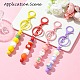 Spray Painted Alloy Bar Beadable Keychain for Jewelry Making DIY Crafts KEYC-A011-02C-3