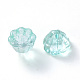 Transparent Spray Painted Glass Beads GLAA-T016-32B-2