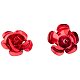 100 Stück gemischte Farbe 17mm Aluminium Rose Blume winzige Metallperlen Metall Abstandsperlen für die Schmuckherstellung FALUM-PH0002-01-3