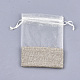 オーガンジーバッグ巾着袋  黄麻布  巾着袋  長方形  小麦  17~18x12.4~13cm X-OP-T004-01B-08-2
