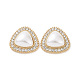 Abs cabujones de perlas de imitación PALLOY-E026-01G-2