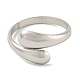 304 Stainless Steel Plain Cuff Ring RJEW-C067-01P-2